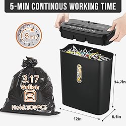 Suntiko 10-Sheet Strip Cut Paper Shredder, P-2