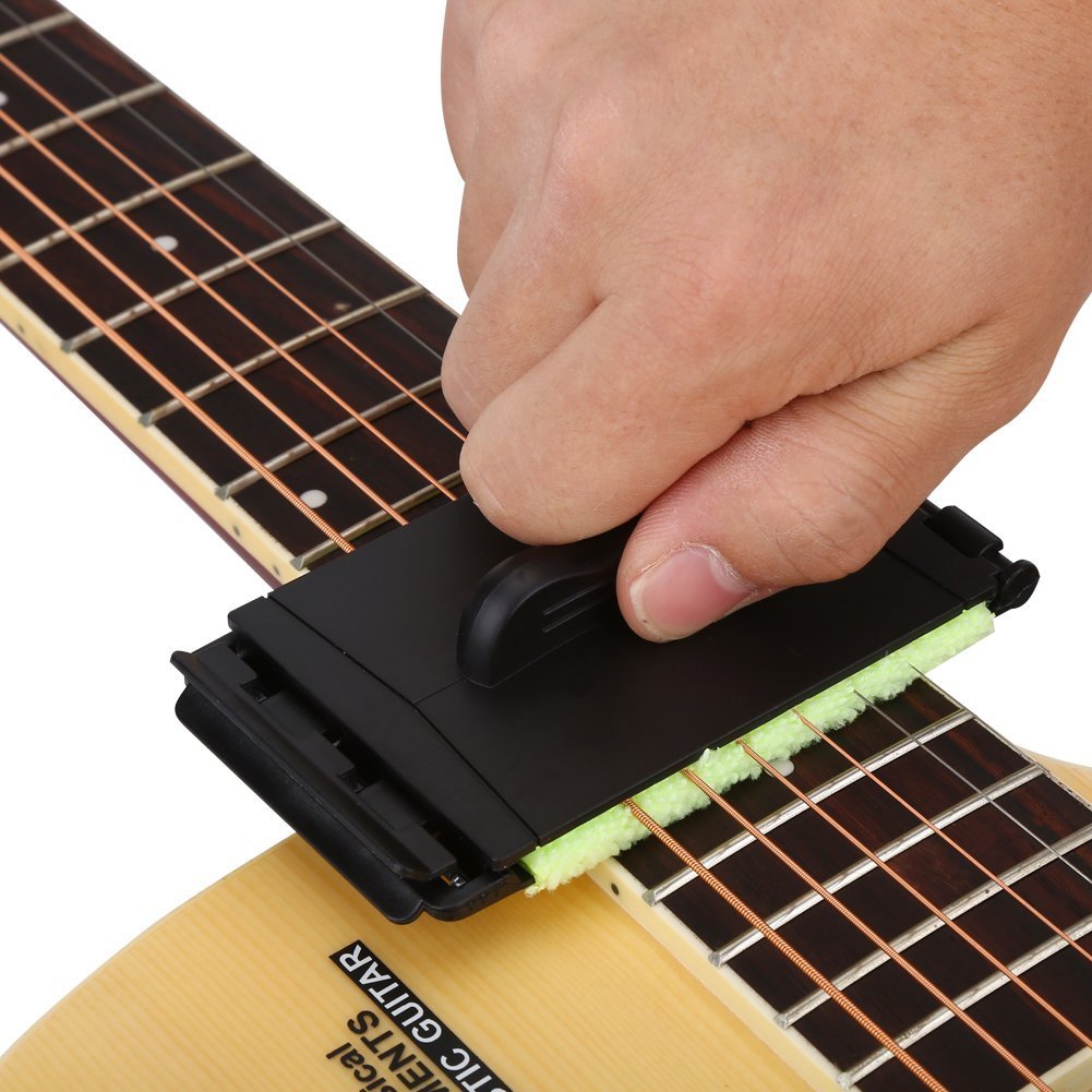 OFKPO Guitar Fingerboard String Scrubber Cleaner, Guitar strings Cleaning Tool For Instrument Body Strings