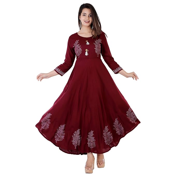 Pariwar Women Printed Anarkali Kurti