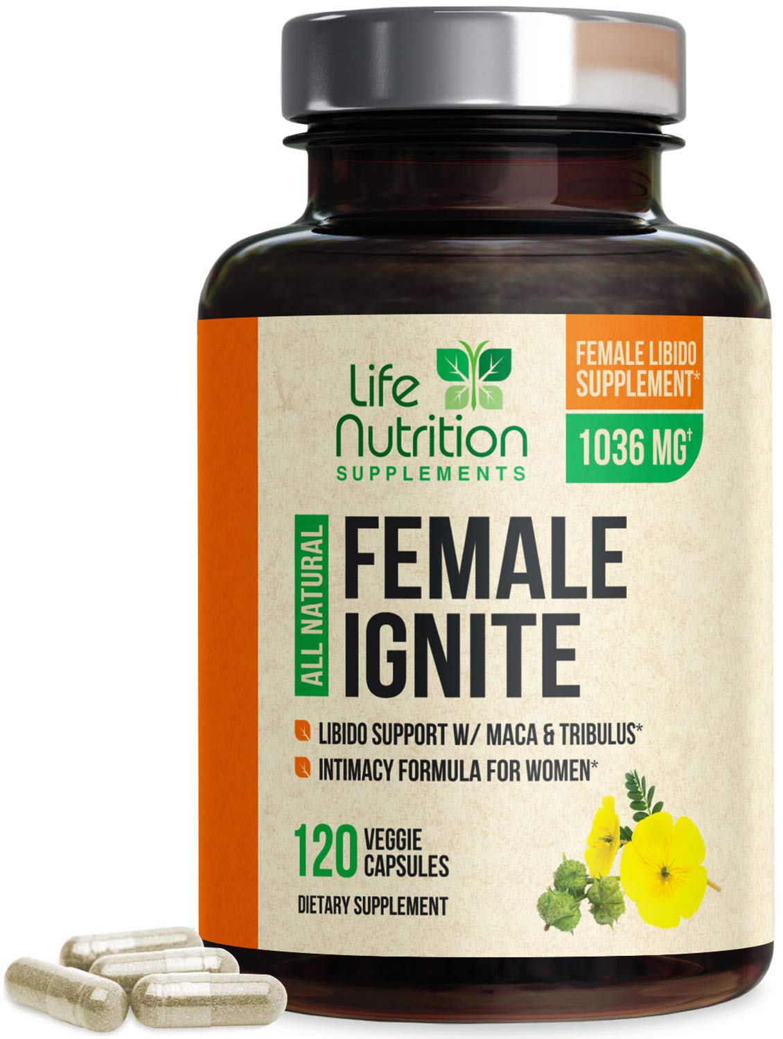Female Libido Supplement Pills with Maca, Tribulus & Horny Goat Weed 1000mg for Excitement