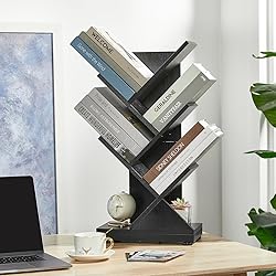 ruboka 5-Shelf Tree Bookshelf, 5 Tier Floor