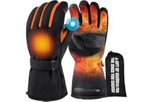 WAMTHUS Upgraded Electric Warmers, Heated Gloves with Touchscreen Control, Waterproof, Automatic Thermostat Suitable for Men & Women, Outdoor Activities