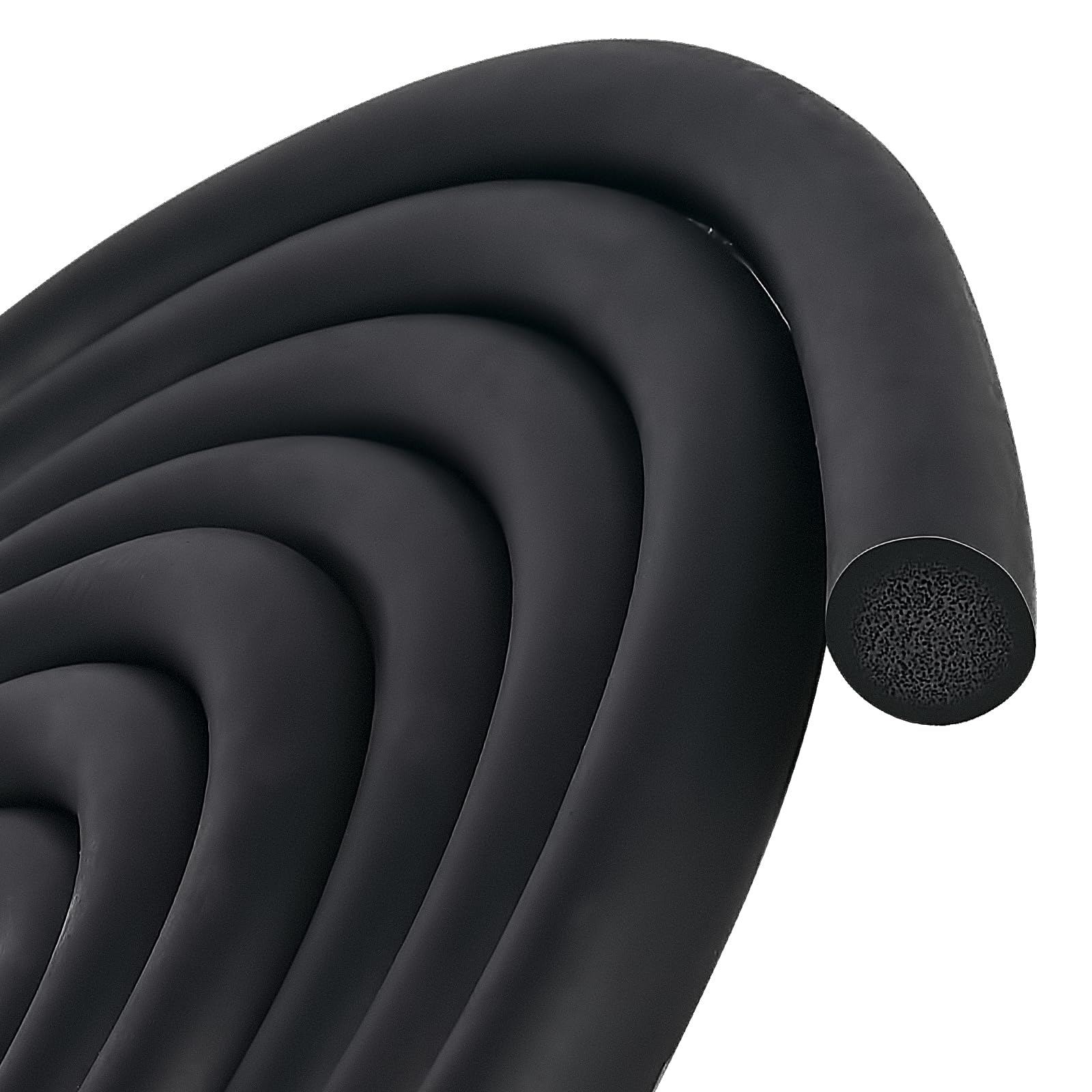 SDLDEER Backer Rod for Gaps and Joints 16mm x 5m, Black Foam Rubber Caulk Saver Door Seal, Weather Seal Strips, Concrete Crack Filler