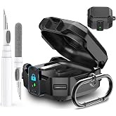 for Galaxy Buds 4 Pro/Buds4 Case Cover with Secure Lock Clip, Black | Rugged Samsung Galaxy Buds Pro 4/Buds 4 2026 Protective Hard Cover Shell with Carabiner&amp;Cleaner kit for Men Women