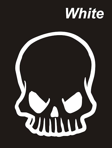 Amazon カッティングステッカー 白 スカルヘッドステッカー ドクロ ガイコツ シール ステッカー デカール 車 バイク 車 バイク