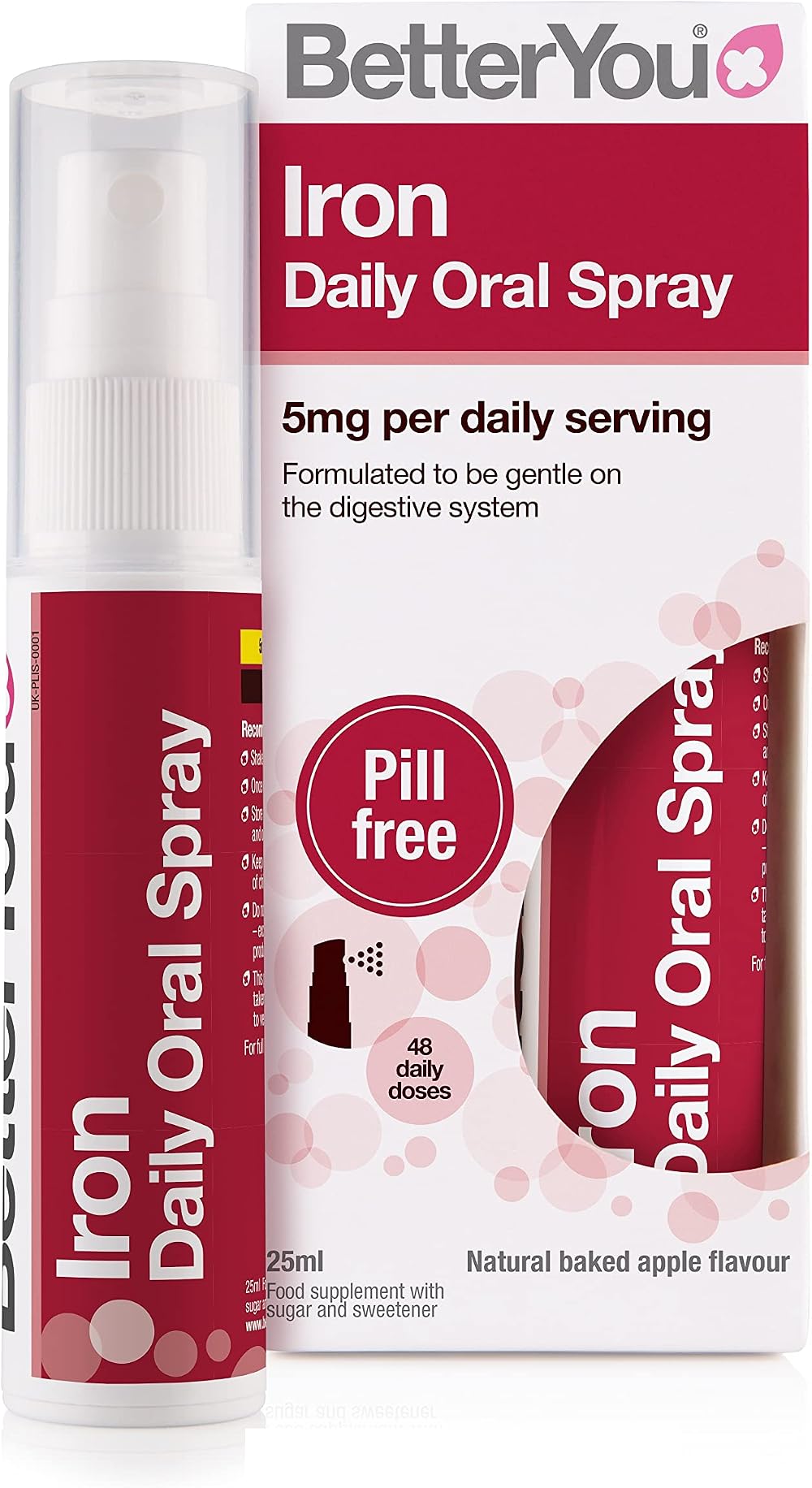 BetterYou Iron Daily Oral Spray 25ml Pack of 3
