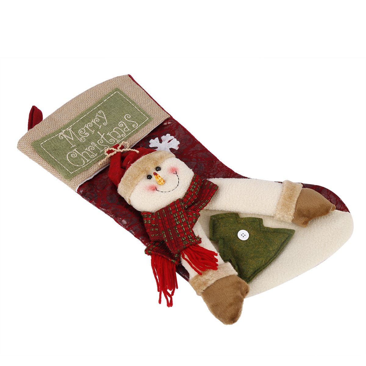 3D Vif Réaliste Rétro Personnalisé Chaussettes de Noël Décoration de la Maison Arbre de Noël Cheminée Suspension Nouvel An Chaussettes de Noël Bonbon de Christmas Présent Décoration Chaussettes (Renne)