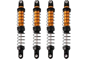 ZXYRC RC Shock Absorber Oil Adjustable RC Damper Set with Springs for 1/10 RC Truck Crawler Axial SCX10 I II III TRX4 D90 (100mm, Black)