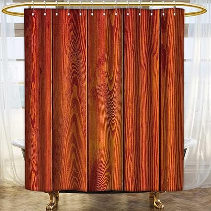 Amazon Com Prunushome Burnt Orange Decor Shower Curtain Set