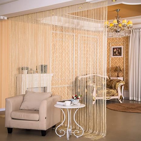desirable life cortinas decorativas para puerta con borlas para panel de pared para bodas fiestas restaurantes y hogares beige 39 1 x 78 2 in