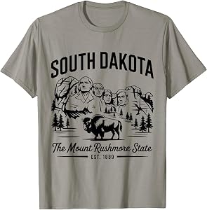 South Dakota The Mount Rushmore State Est 1889 T-Shirt