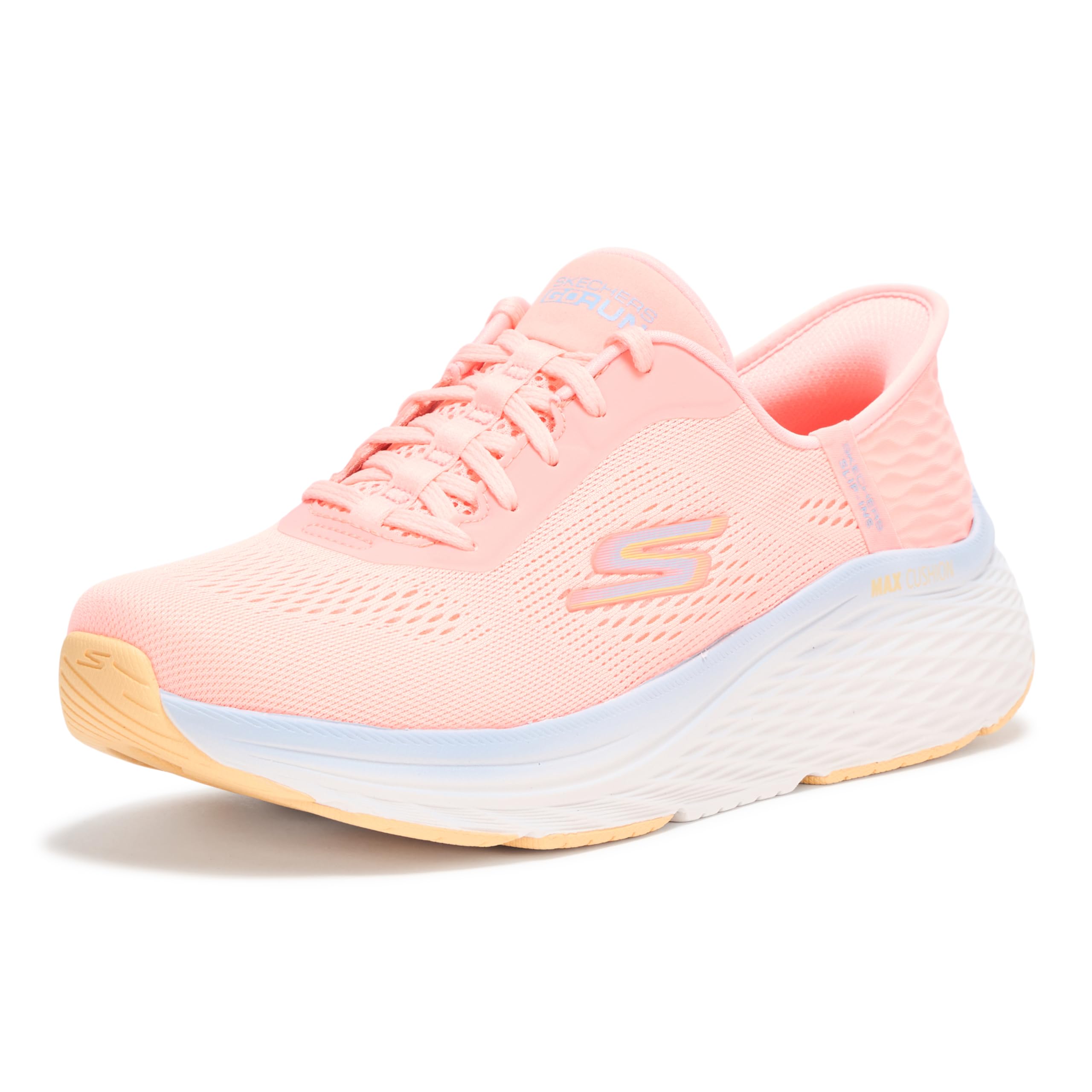 Skechers Women's Max Cushioning Elite 2.0 Solace Hands Free Slip-Ins Sneaker, Pink/Blue, 6.5 Image Skechers Women's Max Cushioning Elite 2.0 Solace Hands Free Slip-Ins Sneaker, Pink/Blue, 6.5 Image