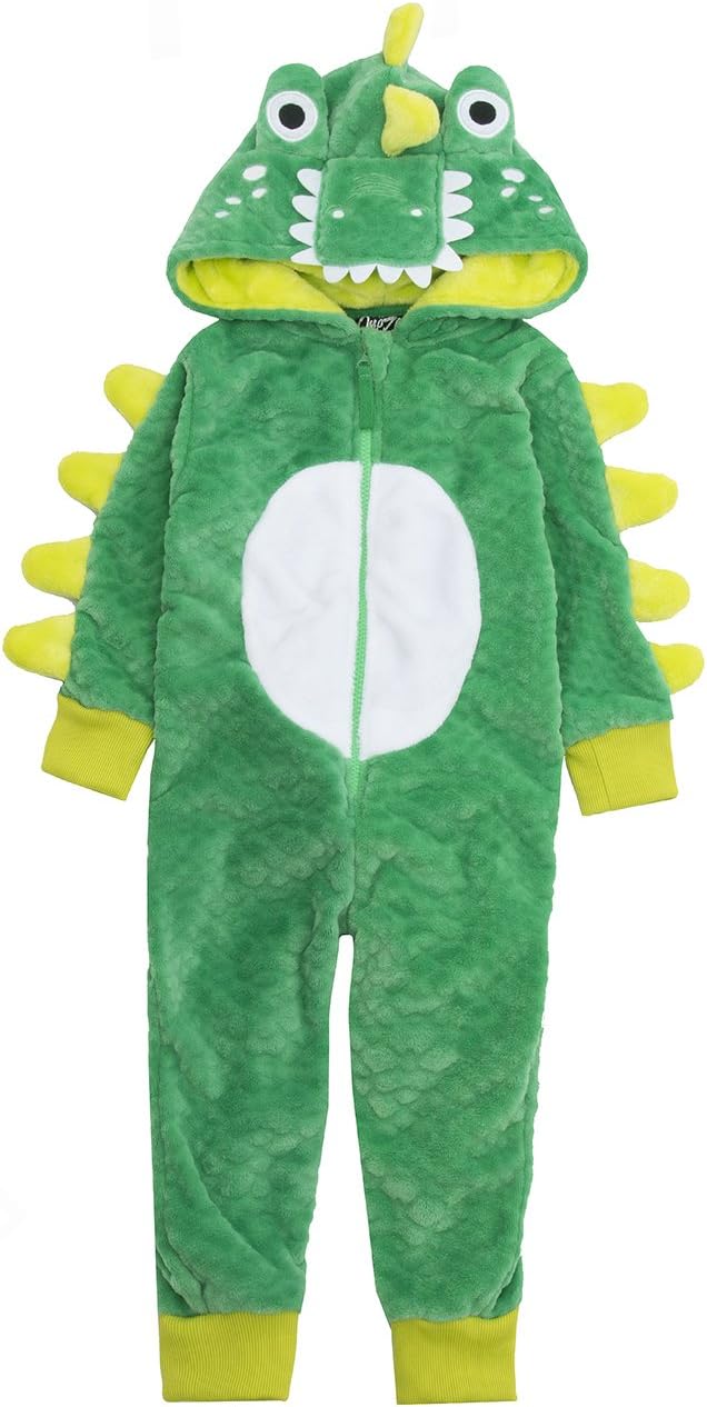 ONEZEE Infant Boys Novelty Flannel Fleece Crocodile Pyjama Jumpsuit Costume