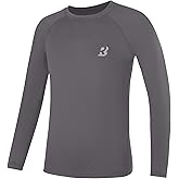 Roadbox Boys Youth Compression Shirts - Long Sleeve Athletic Undershirt Kids Quick Dry Base Layers for Baseball Soccer