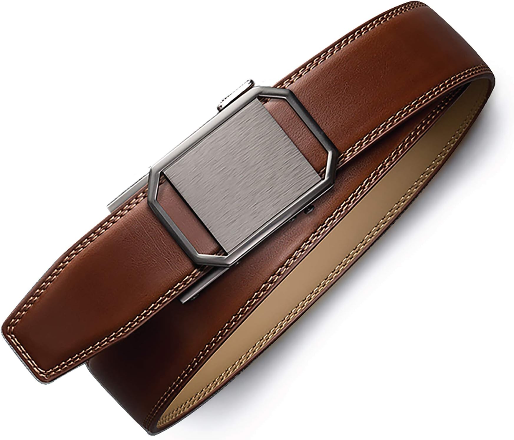 Marino AvenueMarino Men’s Genuine Leather Ratchet Dress Belt With Automatic Buckle, Enclosed in an Elegant Gift Box