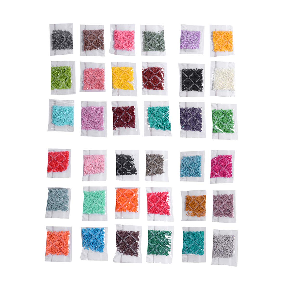 EXCEART 36 Pack Replacement Round Diamonds for Missing Drills of Diamond Cross Stitch