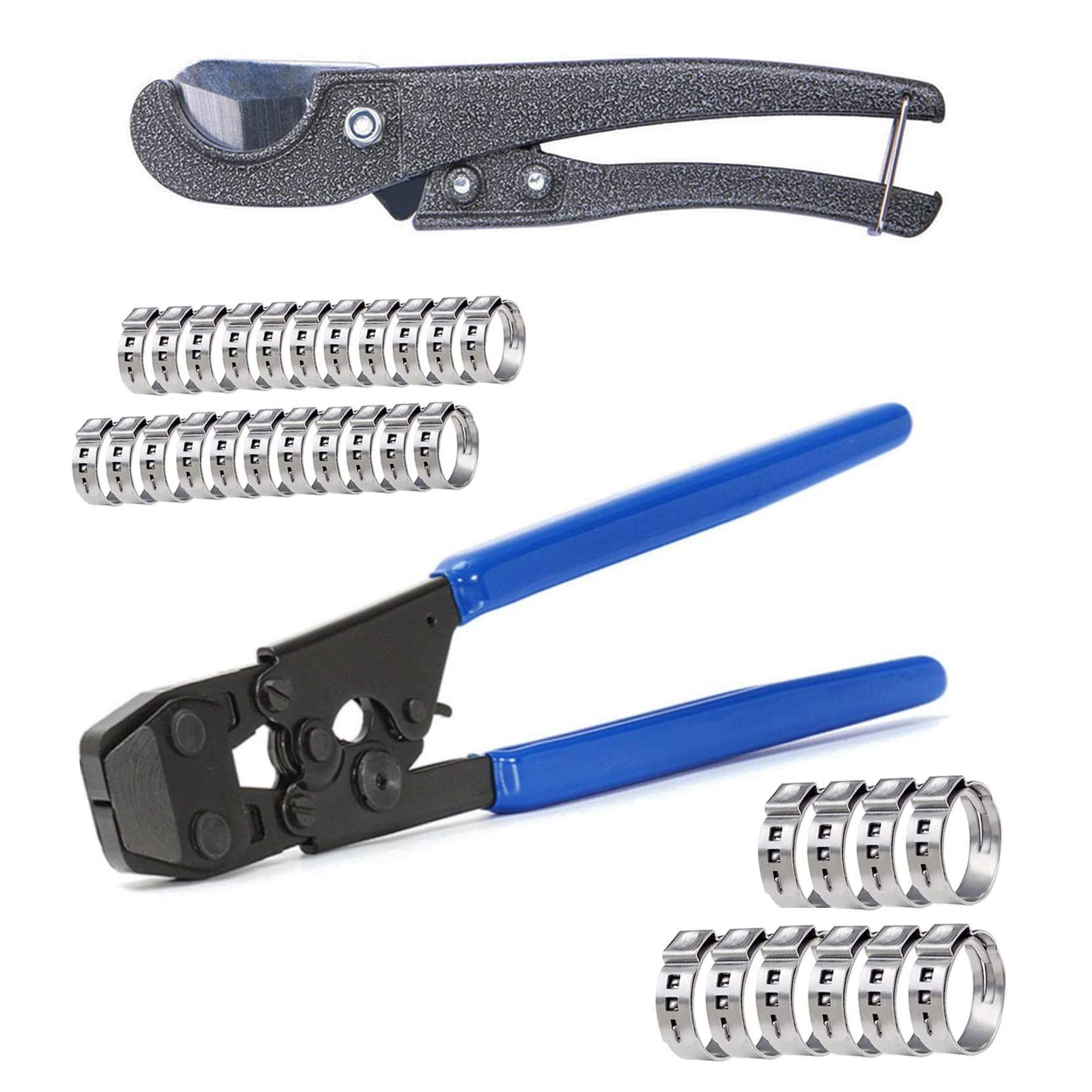 JWGJW Pex Cinch Clamp Fastening Tool with a cutting tool for 3/8 to 1