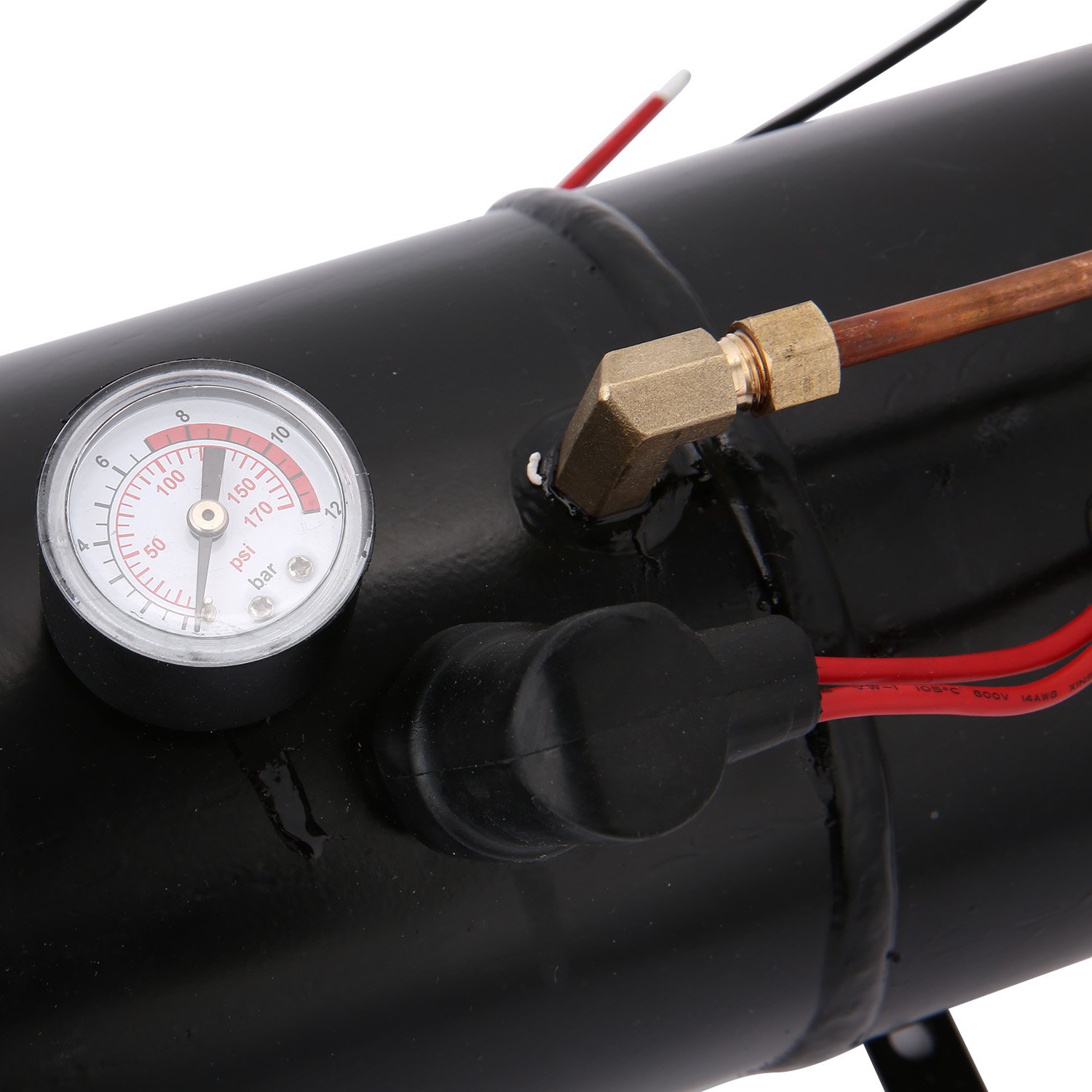 Super Loud 4 Trumpet Train Air Horns kit for Trucks for Car Jeep or SUV Truck Train Van Boat with 120 PSI 12V Compressor and Gauge