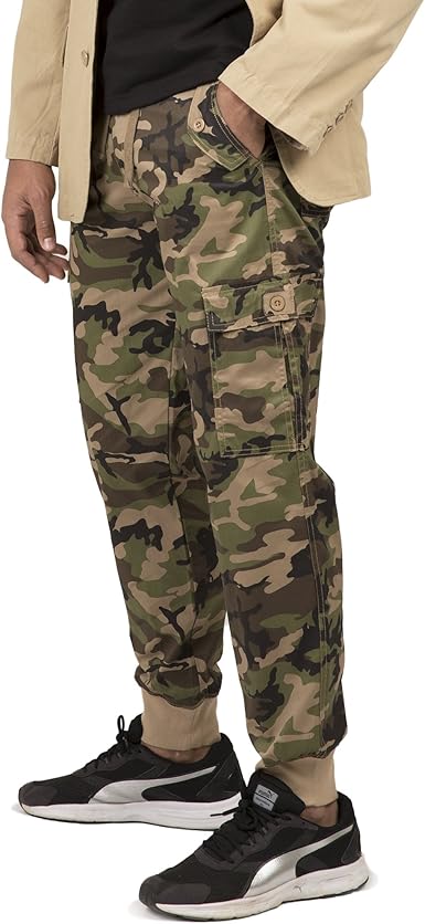 camo print joggers mens