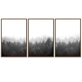 SIGNWIN 3 Piece Framed Canvas Wall Art Mountain...