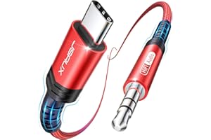 JSAUX USB C to 3.5mm Audio Aux Jack Cable for iPhone 17 Pro Max/Air [3.3ft], Type C to 3.5mm Headphone Car Stereo Cord Compat