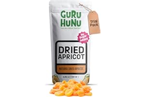 GURU HUNU Dried Apricots Turkish 3.5 Oz - Dried Fruit Apricots No Sugar Added