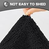 wyewye Microfibre Bath Mat 2cm Thick 40x60cm Black Super Absorbent view 7