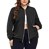 FOREYOND Plus Size Bomber Jacket for Women