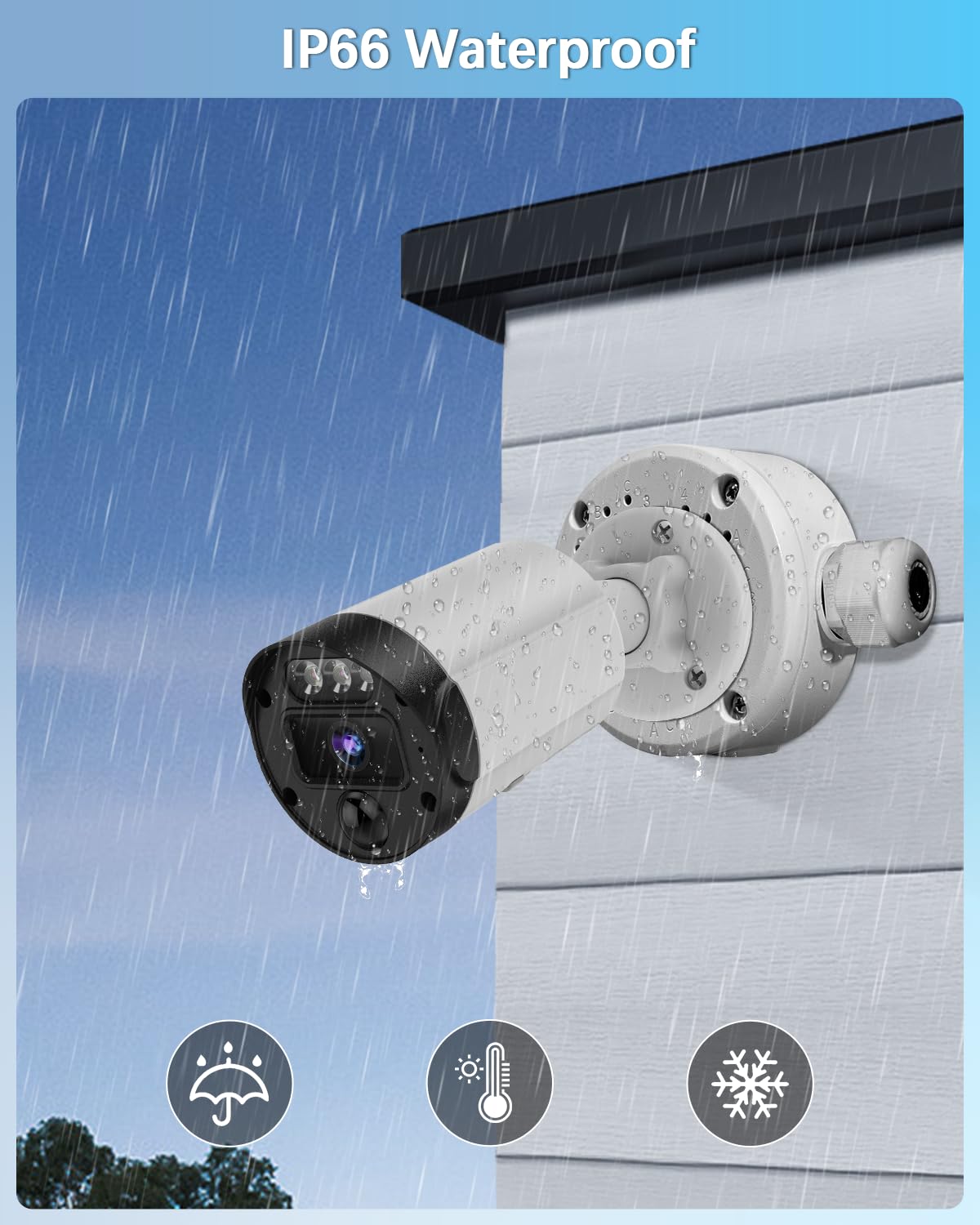 【Security Camera Junction Box】 Universal Bullet Security Camera Mount Bracket, IP66 Waterproof Junction Box for IP Camera