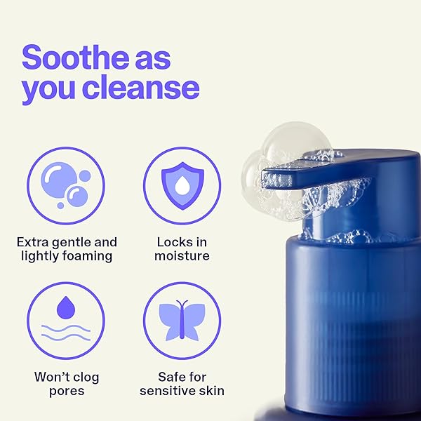 CUROLOGY GENTLE FACIAL CLEANSER, LIGHTLY FOAMING FACE WASH, FOR SENSITIVE, DRY OR OILY SKIN TYPES, HYDRATING GEL TEXTURE, FRAGRANCE FREE SKIN CARE, 5 FL OZ