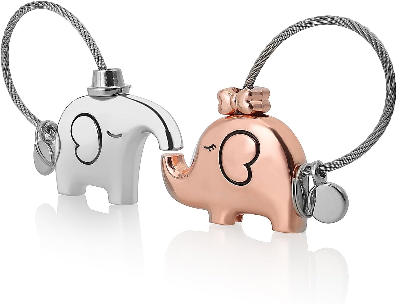 Joinor Fantastic Kissing Elephants Couple Keychain Key Pendant Key Accessories Car Business Gifts