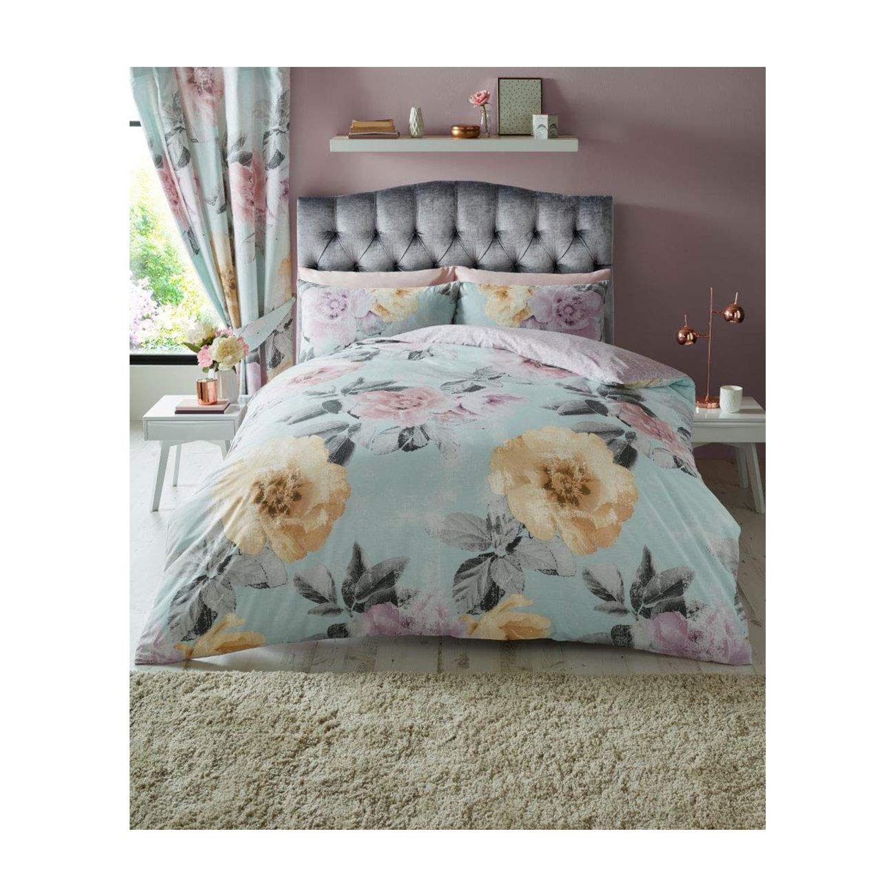 GC GAVENO CAVAILIA Premium Floral Duvet Cover Sets, Reversible Blossom Bedding Double Bed Set, Printed Quilt Covers, Multi