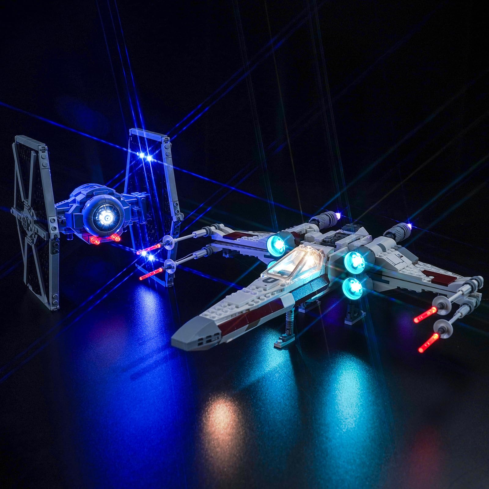 LocoLee Led Light Set Compatible with Lego TIE Fighter & X-Wing Mash-up Led Decoration Lighting Kit Compatible with Lego 75393 Building Blocks Model,Only Lights Set,No Model (Standard Version) — image 1
