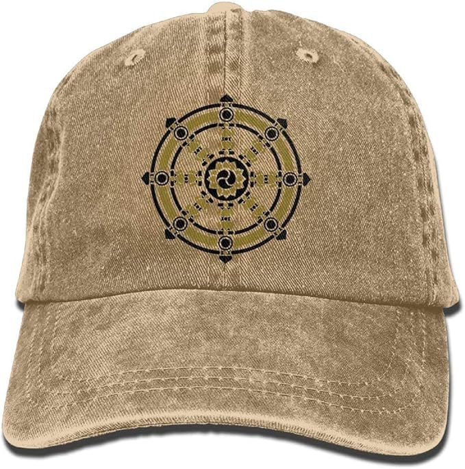 Kkaiya Dharmachakra Darma Wheel Of Law Buddhist Symbol Cowboy Hip Hop Hat Rear Cap Adjustable Cap Amazon De Bekleidung amazon de