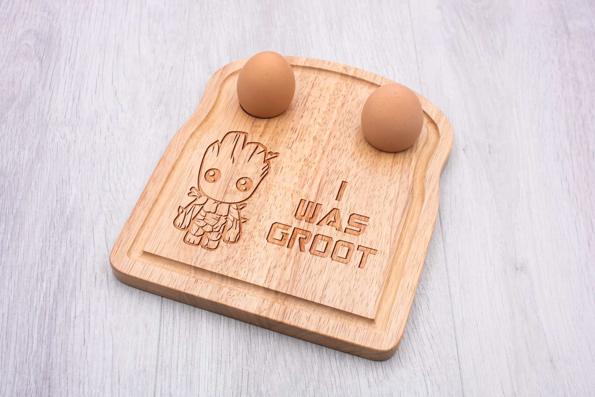 I was Groot Hardwood Breakfast Boiled Egg Board 24cm x 20cm