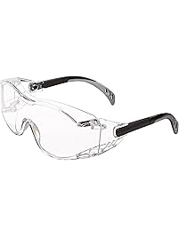 Gateway Safety 6980 Cover2 Safety Glasses, Clear Lens, Black Temple