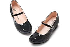 MIXIN Girls Mary Jane Dress Shoes - Princess Ballerina Flats Low Heels for School Party Wedding, Back to School Shoes for Girls (Little Kid/Big Kids)