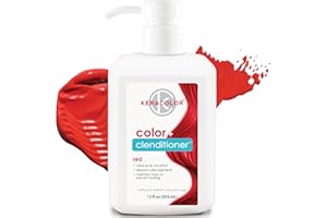Keracolor Clenditioner Color Depositing Conditioner - Hair Glaze Colorwash, Red, 12 Fl Oz