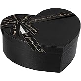 STOBOK Heart Shaped Box Valentine's Day Heart Gift Box Black Packing Case Shaped Container Jewelry Container for Valentine Wedding Birthday Present Supplies