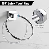 BGL Towel Ring Minimalist Wall Mounted Chrome Plated Bathroom view 5
