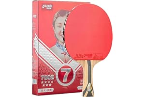 DOUBLE HAPPINESS DHS DHS 7002 Professional Ping Pong Paddles Carbon Fiber Table Tennis Rackets with 5 Wood 2 Aryslate Carbon Blade
