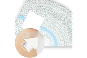 FIRRKEP 20 Pcs Dialysis Catheter Shower Cover (7.8" x 7.8") Waterproof Shower Shield, Ostomy Shower Protector Adhesive Stoma Clear Film Dressing Protector with Non-Adhesive Center Pad
