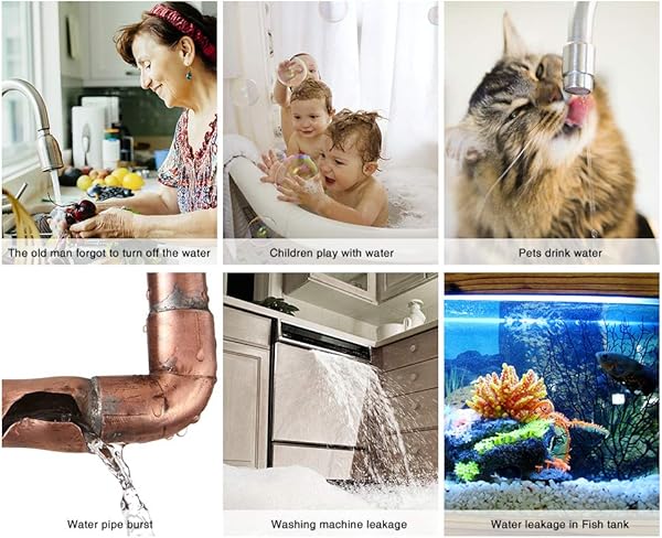 OWSOO WiFi Wasserlecksensor Wasserlecksuchgert Alarm Wasserstand berlaufalarm Tuya Smart Life App Fernbedienung Kompatibel mit Alexa Google Home IFTTT fr die Sicherheit zu Hause