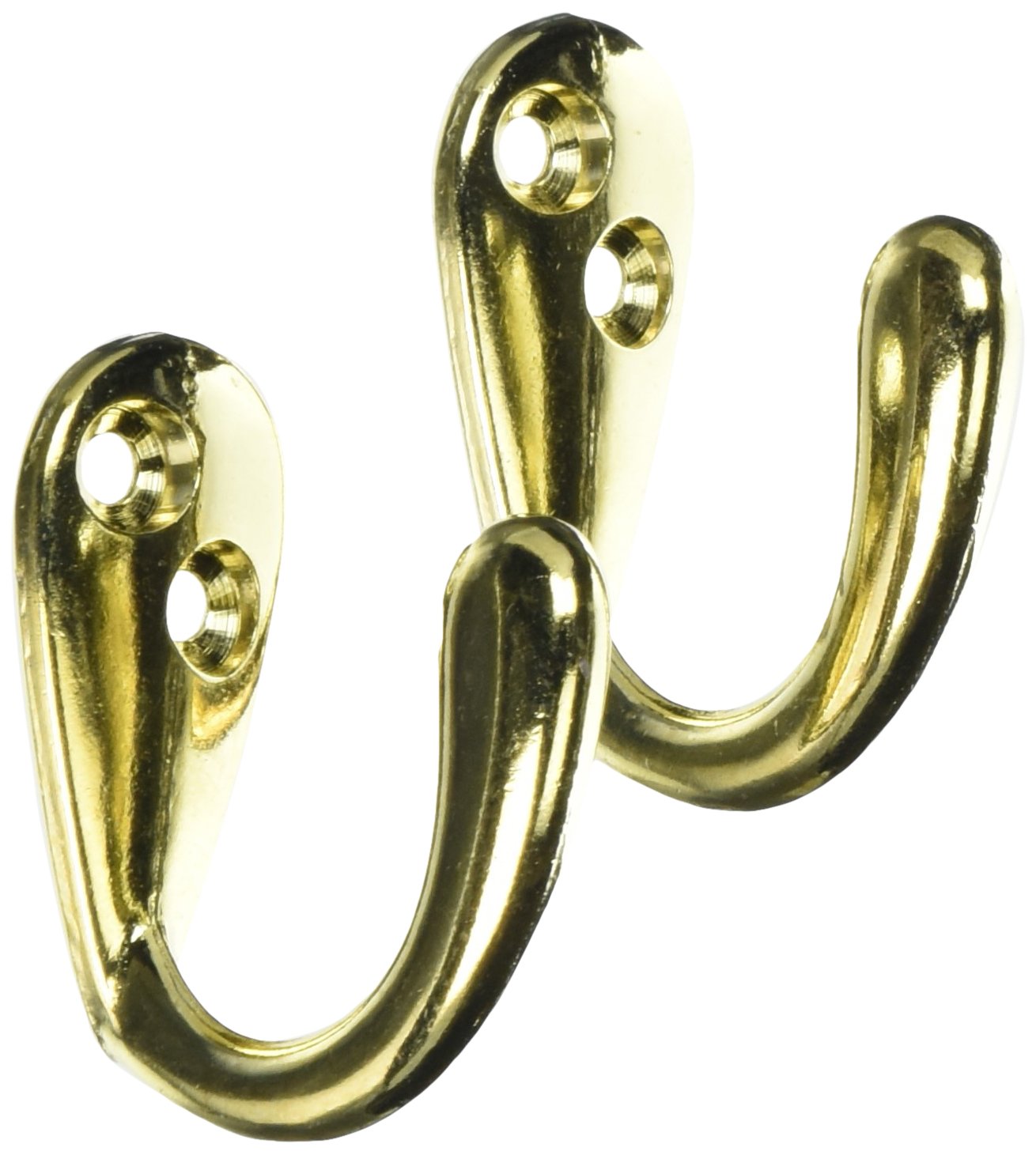Merriway BH04796 (2 Pcs) EB Brass Plated Single Robe Hooks - Pack of 2 Pieces