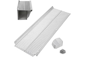 Gutter Guard, 5 inch Aluminum Gutter Guards,10Pack-40ft, DIY Leaf Guards Protection for Gutters, 5" Rain Gutter Screen for Do