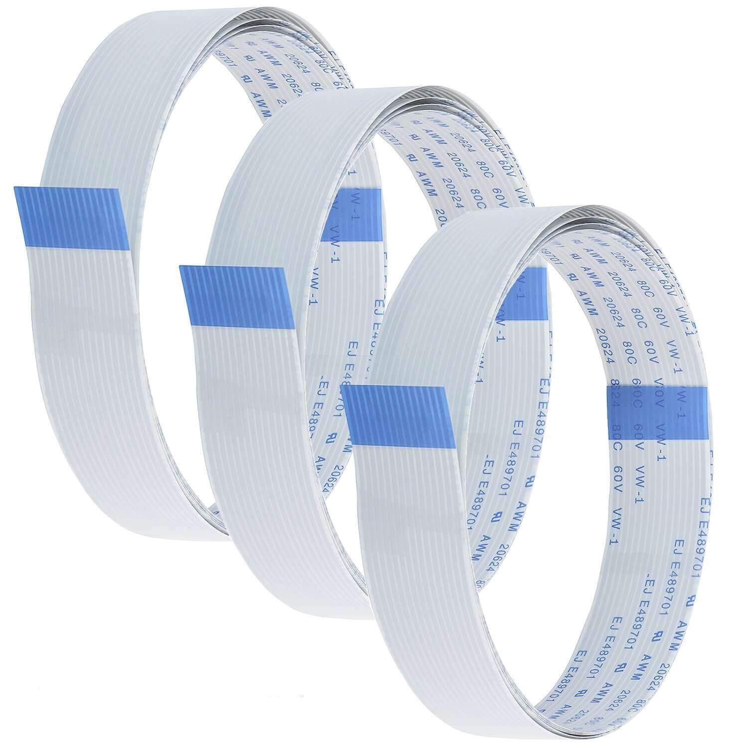 AZDelivery Flex Ribbon Cable 100 cm (40 inches) FFC Ribbon Flex Extension Cable compatible with Raspberry Pi Camera Module/Display including E-Book! (Pack of 3) — image 1