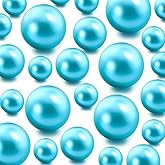 TMCLHXYNF 420Pieces Floating NO Hole Pearls for Centerpiece Glass Vases,Floating Light Blue Pearls Beads for Tall Vase Filler Floatings Candles for Wedding