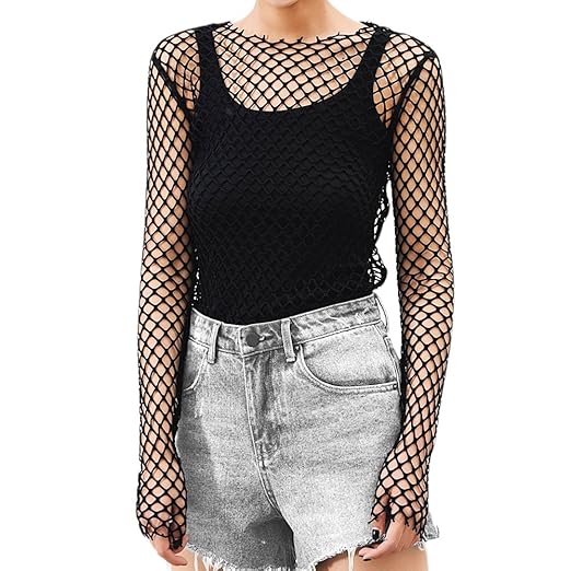 fishnet top womens