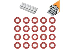 SUCA Plant Tying Tape, Plant Ribbon for Plant Tying Machine, 10000pcs Staples 20 Rolls Tape Plant Tape Gun for Grapes, Tapener (Tape Red 20pcs+10000pcs Staples)