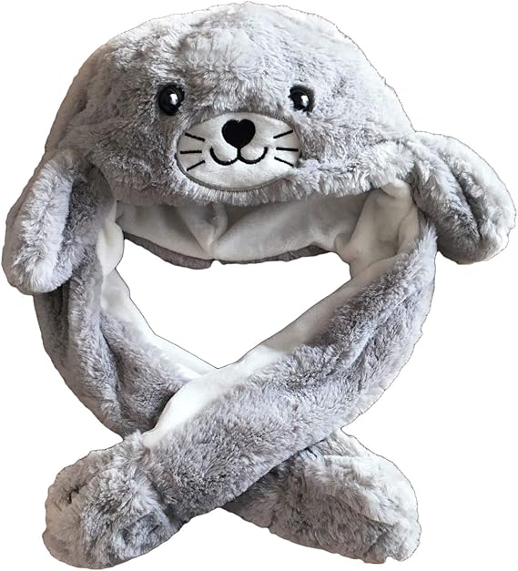 Amazon Co Jp Trax Shop 2色 ぴょんぴょん 動く手 アザラシ キャップ うさぎ帽子 動くうさぎ ぬいぐるみ パーティー 帽子 うさぎ 動く 耳 韓国 原宿 忘年会 耳付き帽子 レディース キッズ Tik Tok ティックトック 着ぐるみ ハロウィン グレー 服 ファッション小物